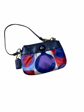 Coach Multicolor Satin Wristlet **see notes about condition